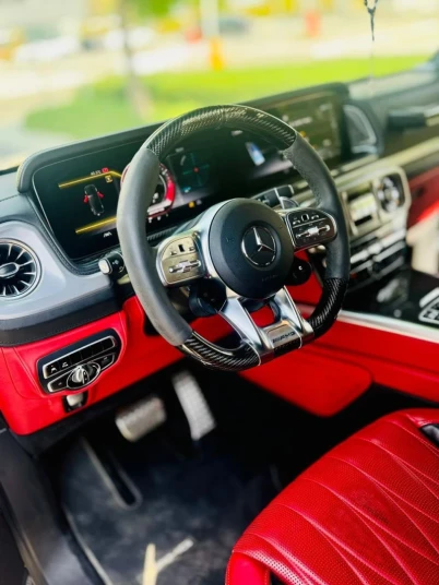 Mercedes Benz AMG G63 2022 blue rental in dubai - undefined